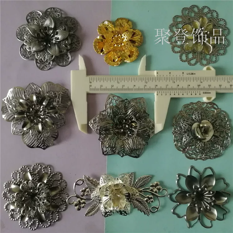 DIY костюм корона феникса металл железо фильм многоуровневая касание сварка трехмерный цветок свадебная группа веер материал