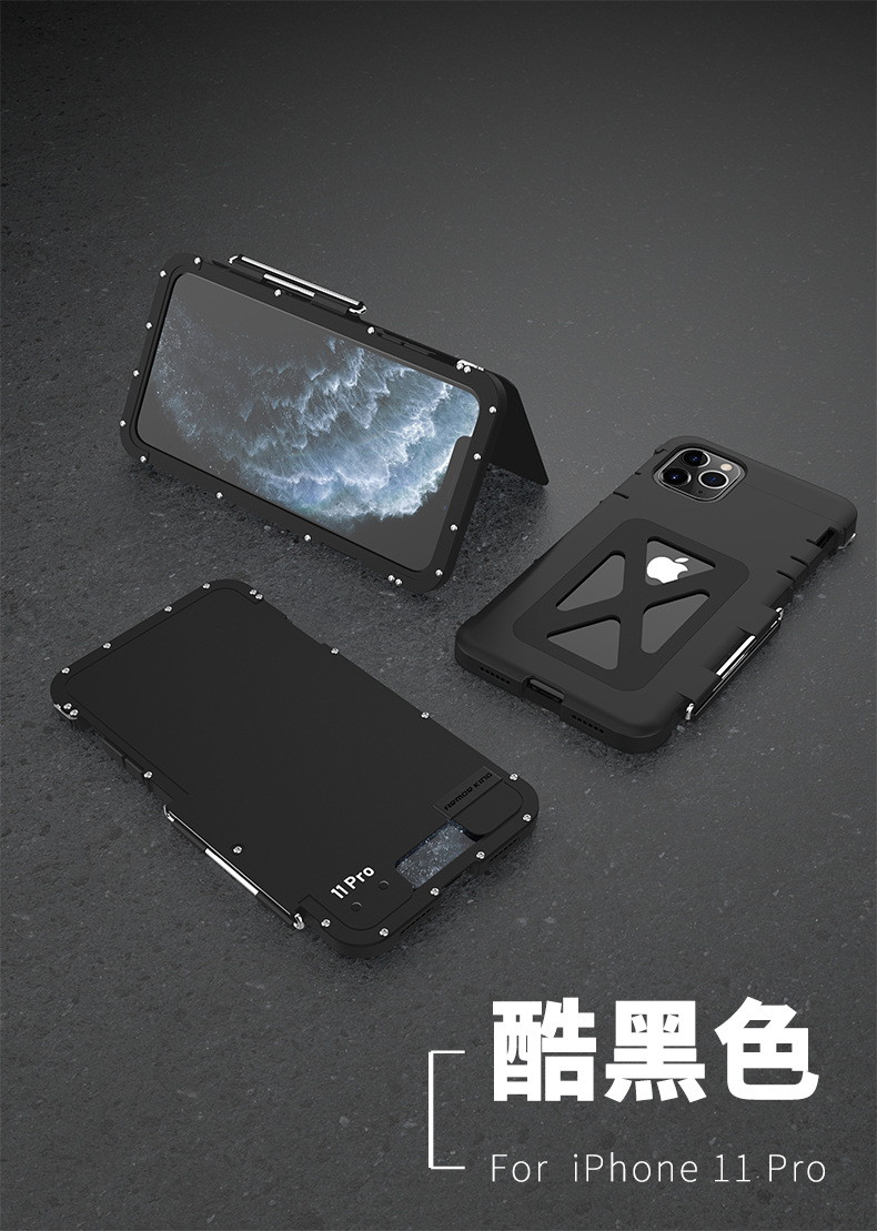 Armor King Iron Man Luxury Shockproof Stainless Steel 360° Rotating Metal Flip Case Cover for Apple iPhone 11 Pro Max & iPhone 11 Pro & iPhone 11