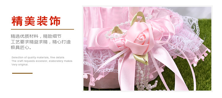 Factory direct supply of Western-style creative wedding flower baskets for brides, wedding flower girls, bridesmaids, scattered flower baskets, and hand-held wedding flower baskets detail image 7