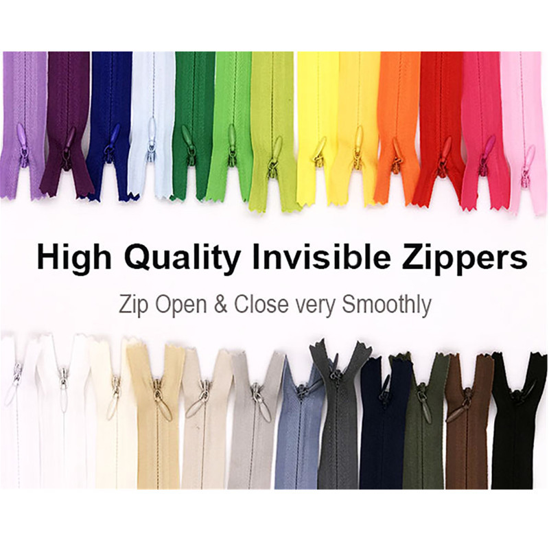 外贸直销 3号20cm尼龙 隐形 3色混布边抱枕家纺靠垫裙裤拉链 现货