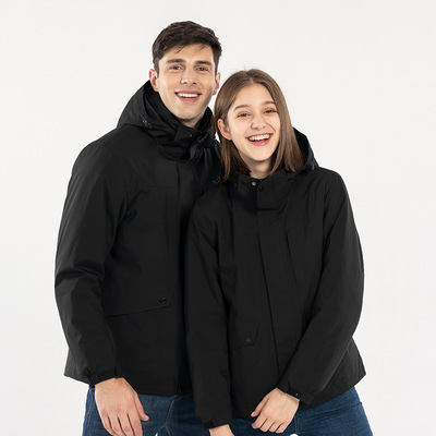 商超供货秋冬新品情侣三合一两件套冲锋衣防水保暖抓绒内里滑雪服|ms