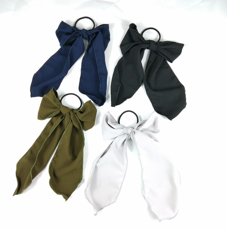Korean Fashion Best-selling Section Bow Ribbon Streamer Hair Ring High-end Little Fairy Tie Hair Rubber Band Ladies Wind Hair Accessories Wholesale Nihaojewelry display picture 7
