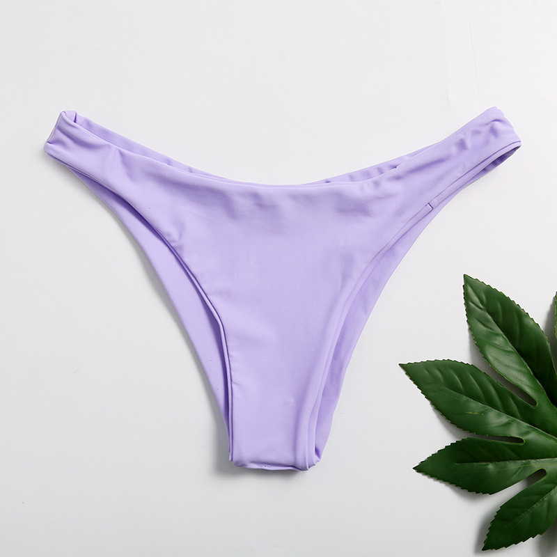 Bikini sólido de cintura alta sexy traje de baño dividido para mujer Bikini sólido NSHL534