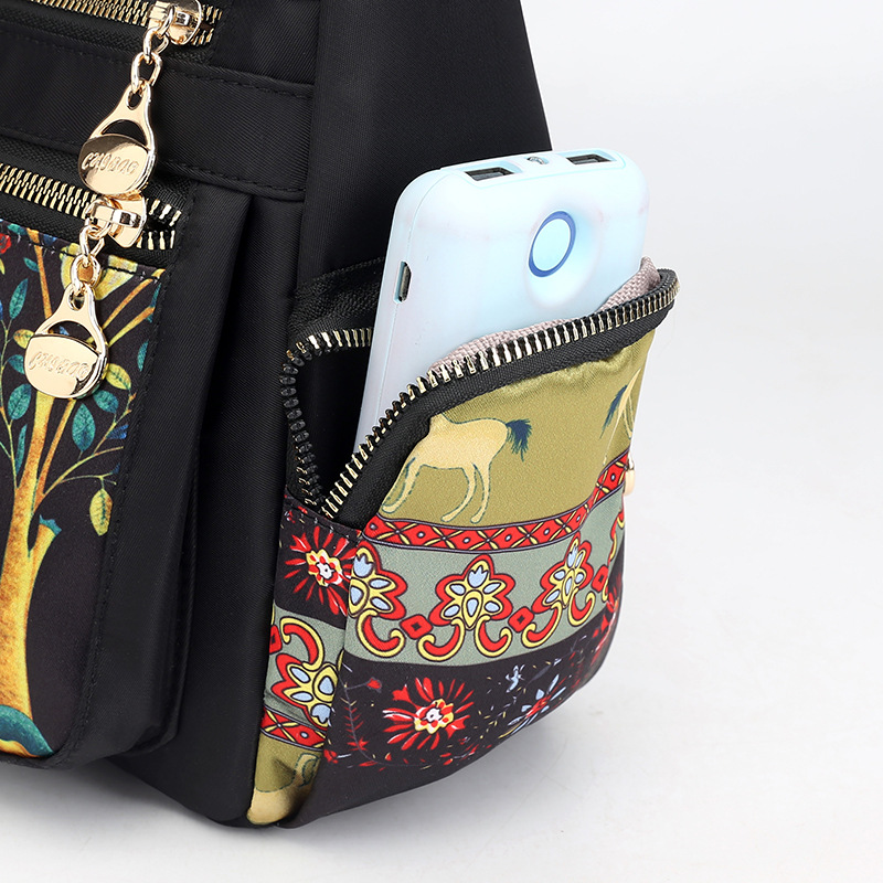 Bolso Bandolera y de Hombro Étnico de Nylon con Estampado para Mujer image 5