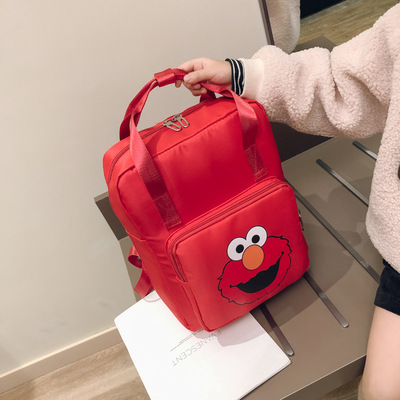 卡通可愛旺仔小鴨子卡通小熊兒童雙肩包戶外潮流零食裝幼兒園書包