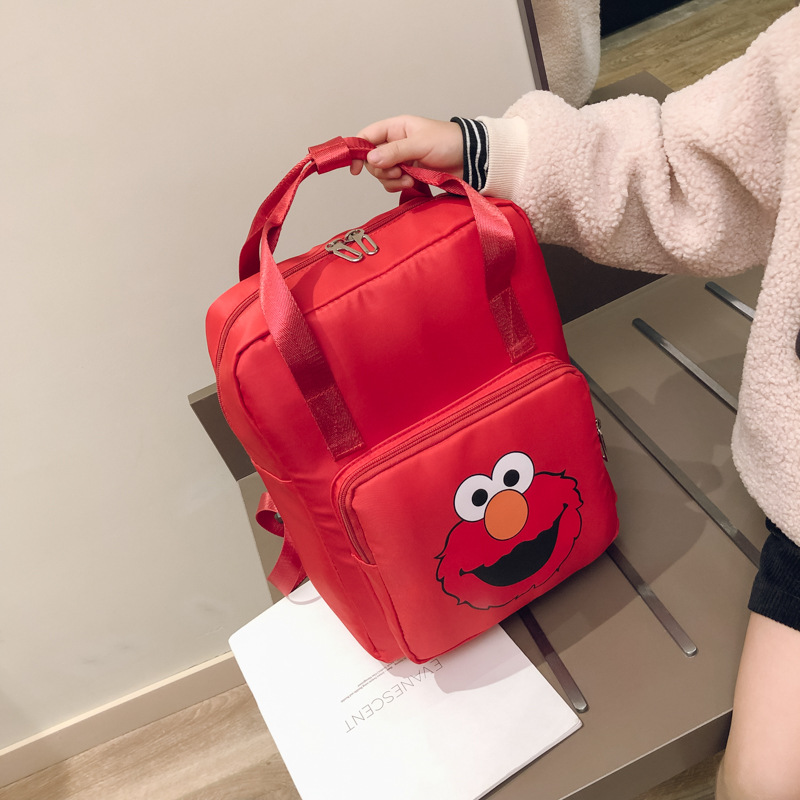 卡通可愛旺仔小鴨子卡通小熊兒童雙肩包戶外潮流零食裝幼兒園書包
