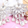 Fashionable crystal, earrings, pendant, European style