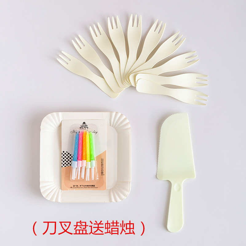 5人装刀叉 10人装刀叉 送蜡烛