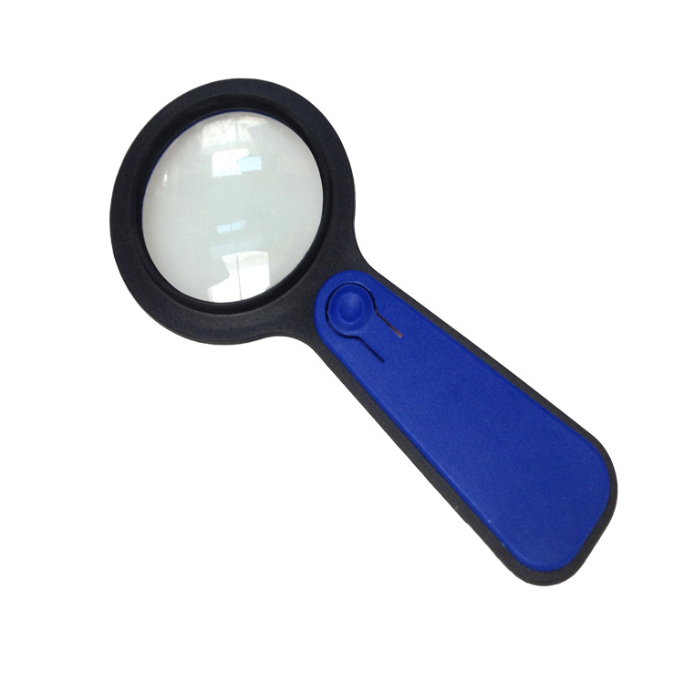 LED手持式 便携式放大镜 5X玻璃放大镜 口袋礼品带灯放大镜