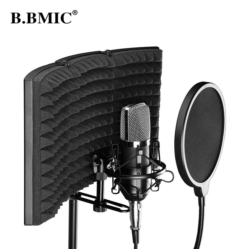 Microphone recording studio soundproof c...