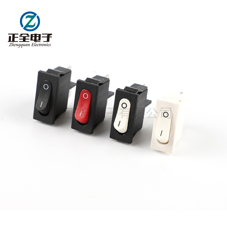 KCD1-110船型开关薄扁型2脚2档红黑6A250V9.5*21MM仪器仪表开关