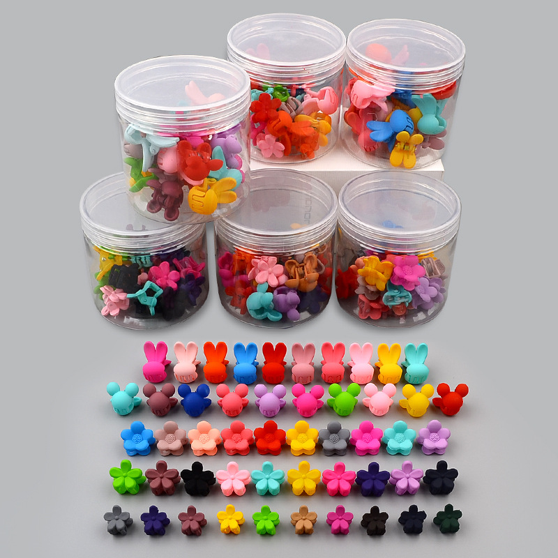 Hot Children Cartoon Color Small Grab Clip Jin Hyun Ya Style Same Style Bean Hairpin Cute Press Hairpin Hair Accessories Set