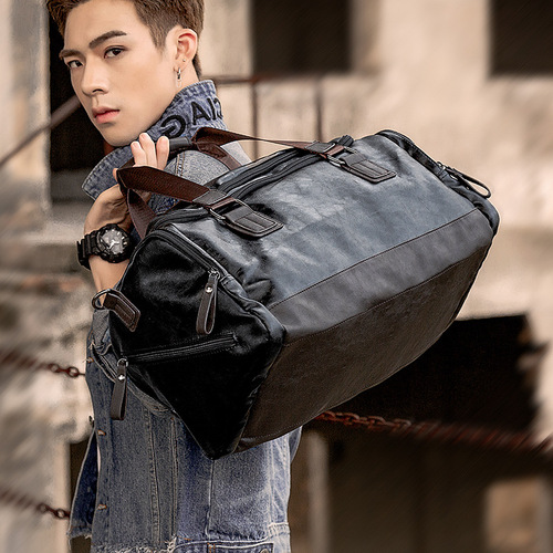 Manufacturer 23 new models men's bags fitness bags shoulder crossbody bag men's handbag trendy PU leather large capacity travel bag