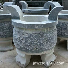 寺庙石雕香炉加工厂 墓地石制香炉图片 祠堂石头香炉多少钱