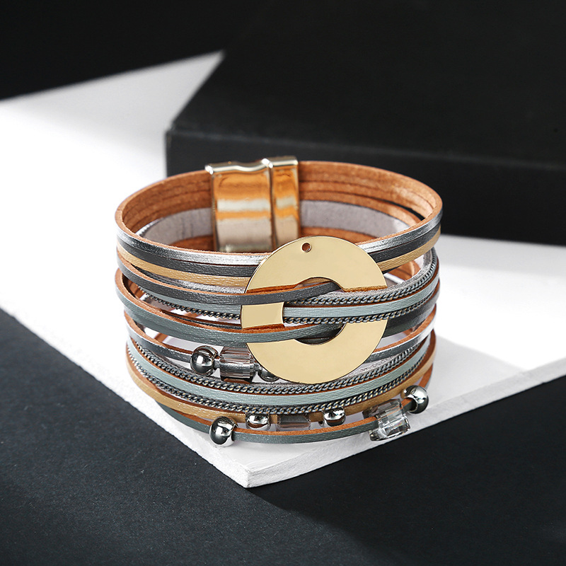 Bohemian Style Multilayer Wide Side Bracelet display picture 8