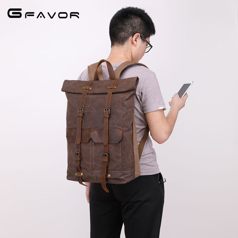 Zaino roll-top impermeabile da uomo per viaggi ed escursioni_voghion.com
