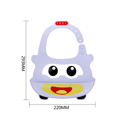 新款婴儿硅胶口水立体围兜小孩饭兜围脖围嘴喂饭儿童幼吃饭防掉饭|ru