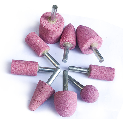 6mm handle cylindrical flint electric grinder grinding wheel grinding head metal grinding head polished red corundum small grinding head set