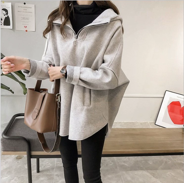 Down jacket, hoody, warm long-sleeve, 2019, oversize