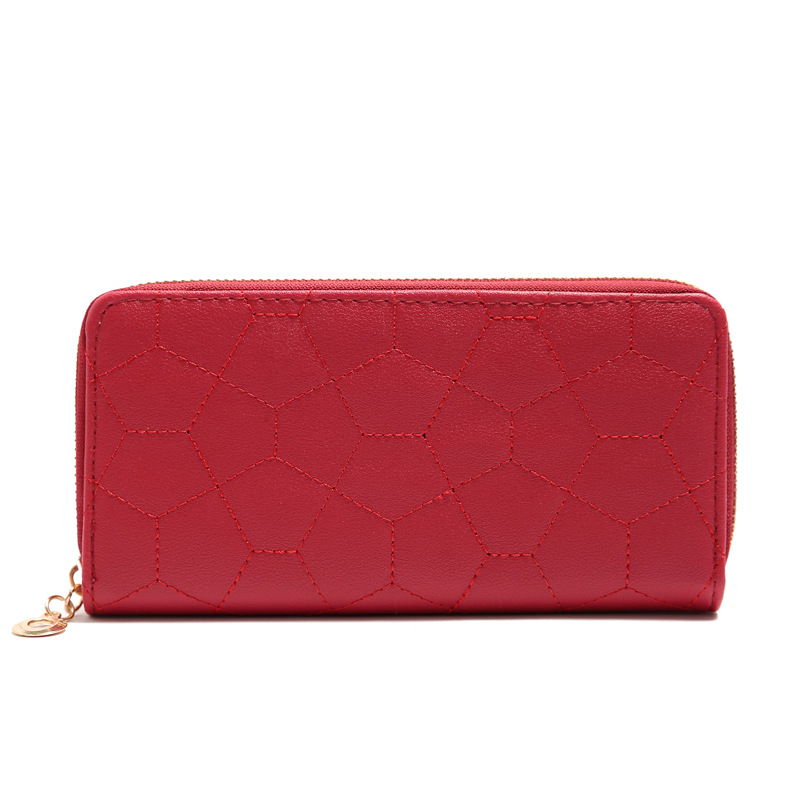 121g Weight Polyester Lining Material Zipper Closure Type Business Occasion Pu Leather Material Solid Color Pattern Women'S Gender Square Shape Rose Red, Red, Gold, Silver, Black Color Nihaojewelry Wholesale Accessories New Fashion Sewing Thread Geometric Pattern Clutch 26