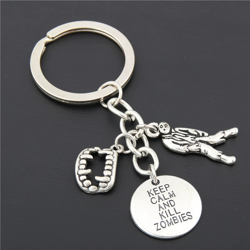 Европейский и американский творческий брелок Keep Calm and Kill Zombies Walking Dead Stomato Zombie Zombie Keychain