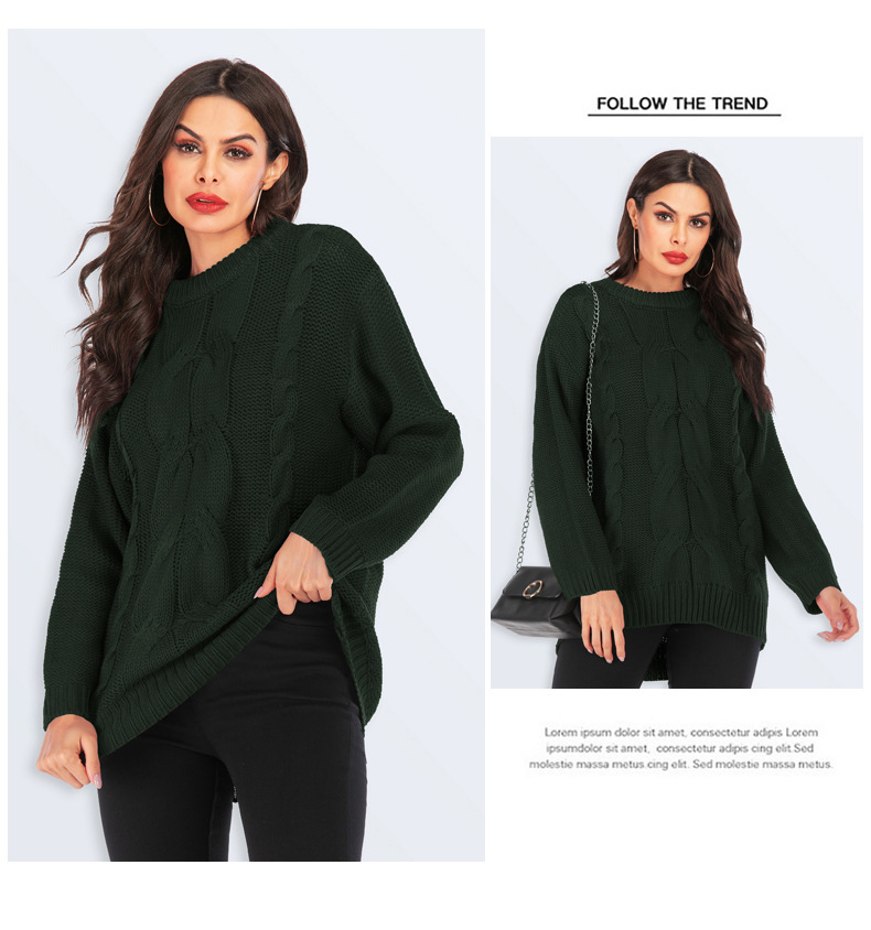 autumn and winter new long-sleeved round neck women s sweater NSYH19629