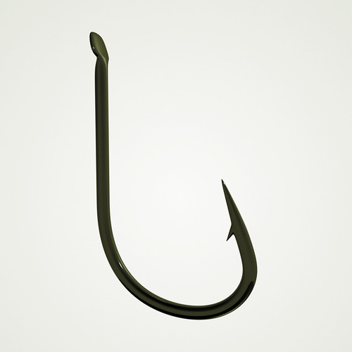 Gamma fish hook, Izu メツナ black, barbed competition hook, Iso fishing hook