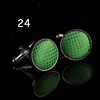 Men's cufflinks metal solid color cloth buckle buckle buckle round cufflink French cufflink customer can make it