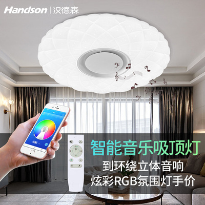 现代简约led智能音乐吸顶灯蓝牙手机APP控制星点卧室餐厅书房灯|ms