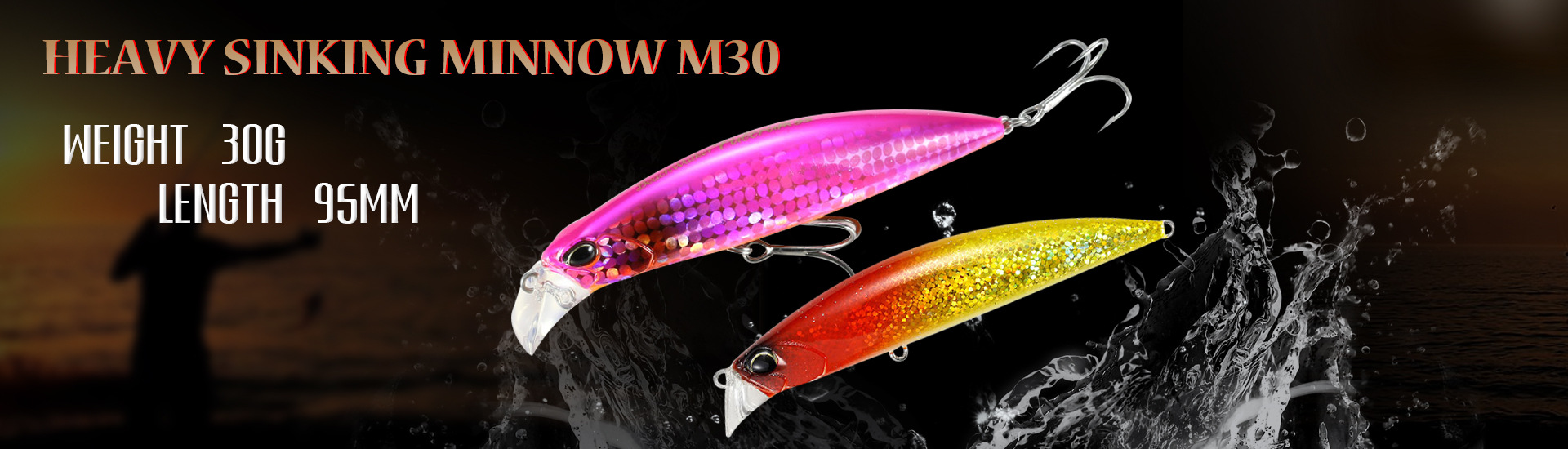 Sinking Minnow Fishing Lures 105mm 30g Haed Baits Fresh Water Bass Swimbait Tackle Gear