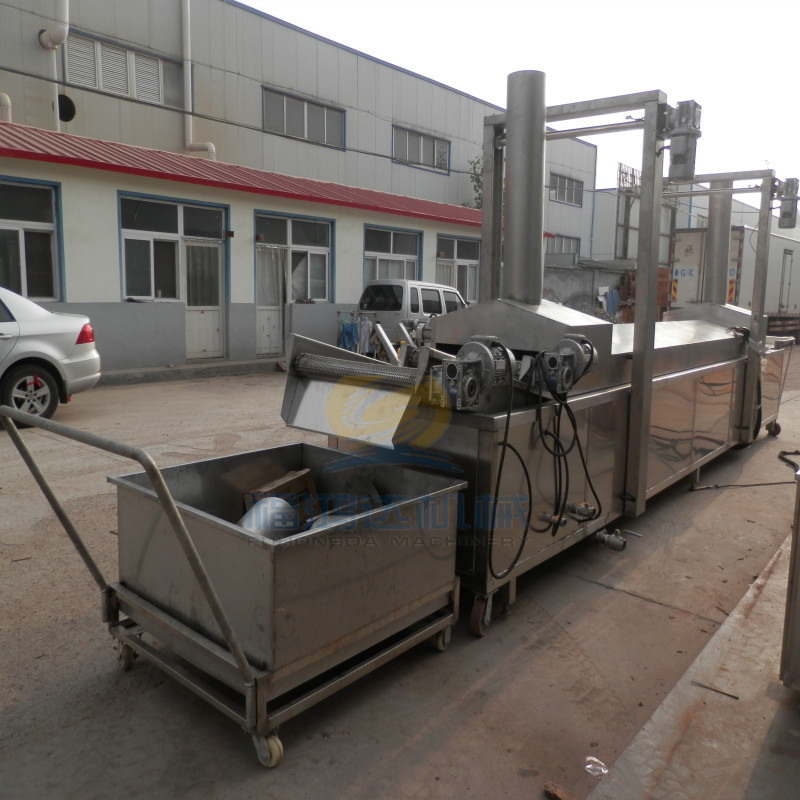 燃气鸡米花油炸生产线 全自动鸡米花油炸机 烧油鸡米花油炸机