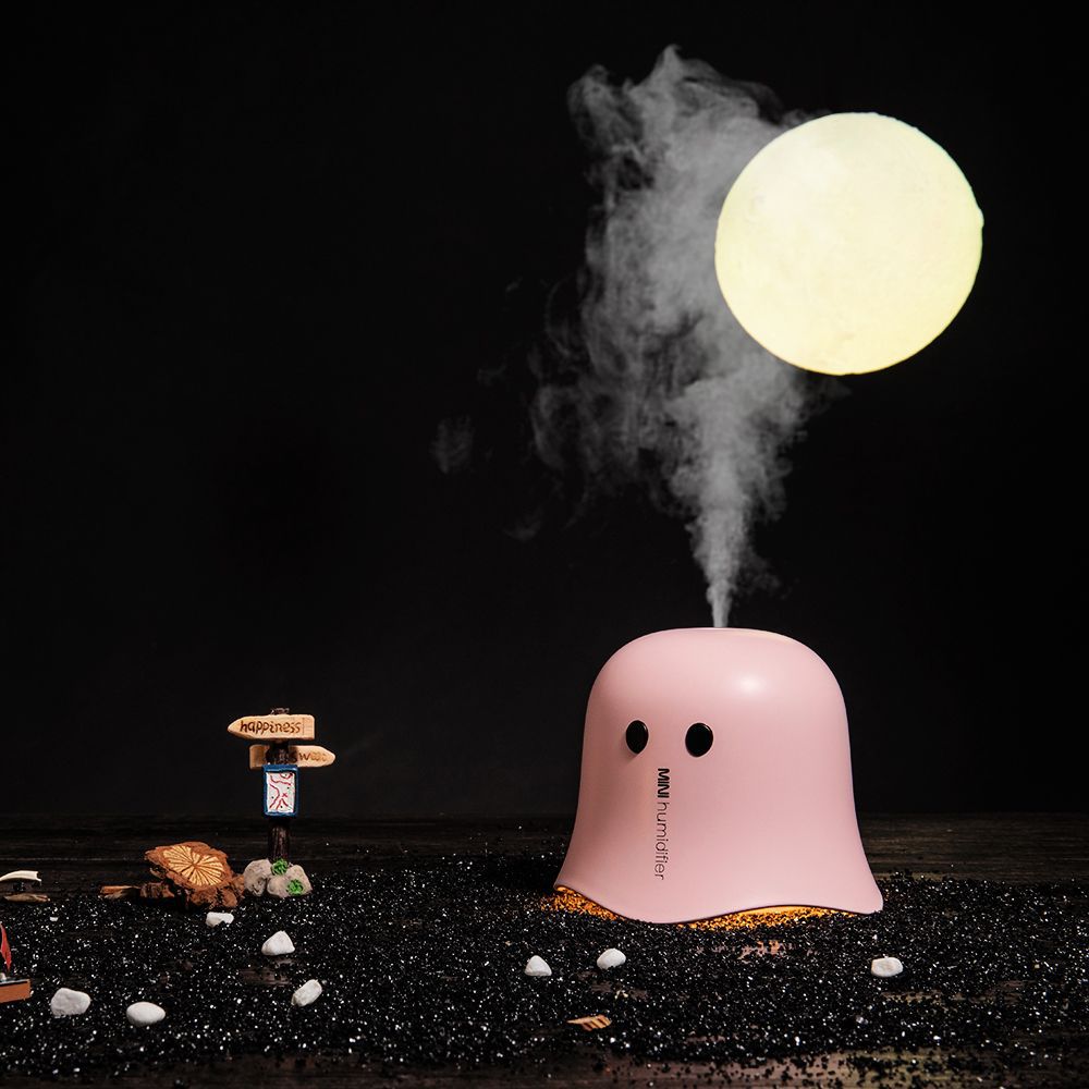 2019新品小U加濕器迷你小夜燈靜音桌面辦公USB加濕器創(chuàng)意禮品