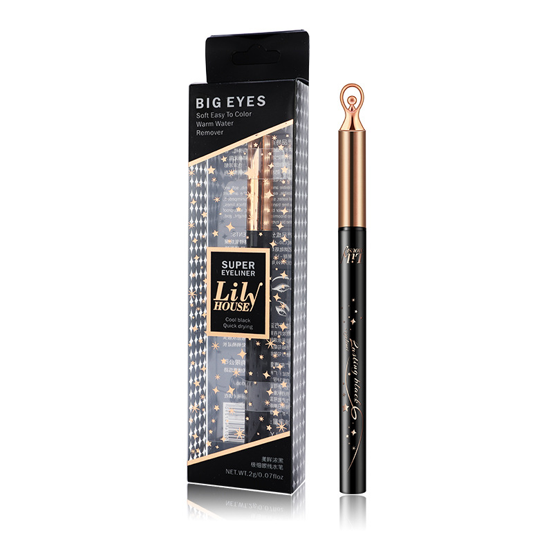 Lily House初学者美眸浓黑极细眼线液水笔快干眼线防汗防水不晕染