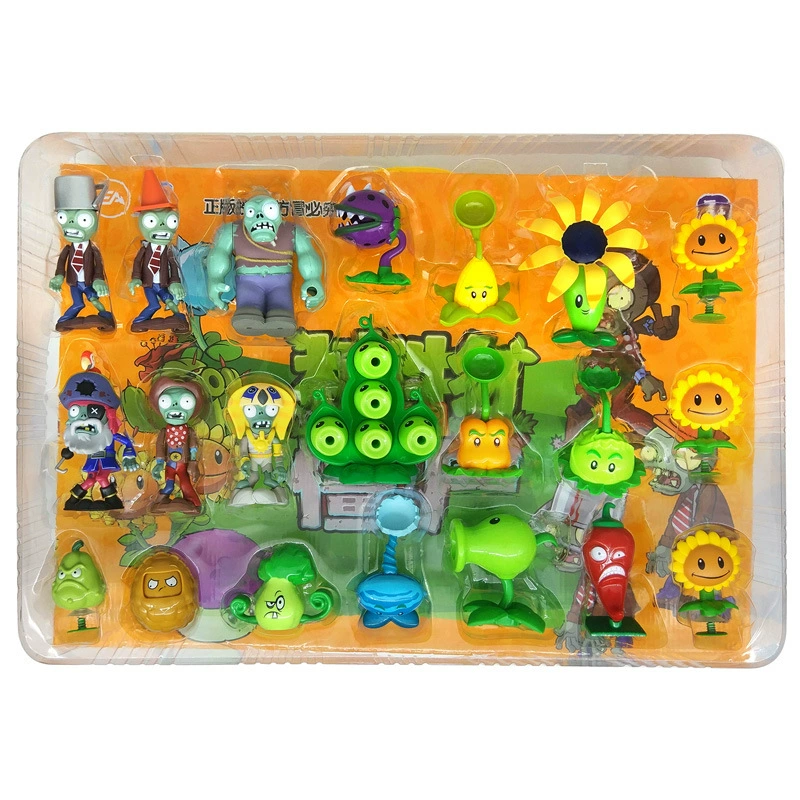 Набор, оригинальные Plants vs. Zombies, игрушка, подарочная коробка, новая коллекция, 21 шт., полный набор