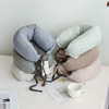 latex grain U-shaped pillow Neck Pillow aircraft Portable train travel Sleep Artifact Office Noon break u pillow