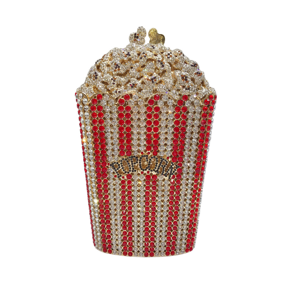 Túi clutch nữ đính kim cương dạ hội Popcorn Clutch — Màu đỏ, Màu xanh lam, Màu đen, Bảy màu chi tiết 3