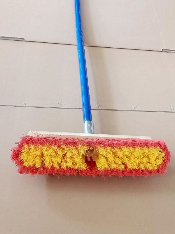 Nylon silk floor brush long wooden handle floor brush deck cleaning brush kitchen workshop long handle brush decontamination cleaning