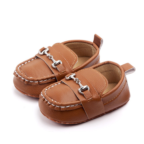 Spring and autumn baby buckle beanie shoes PU baby pre-toddler shoes D2081