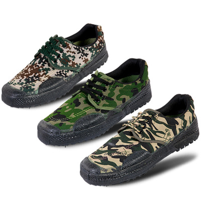 军鞋男07作训鞋 春秋解放鞋 耐磨工地劳保帆布 迷彩胶鞋 干活鞋|ms