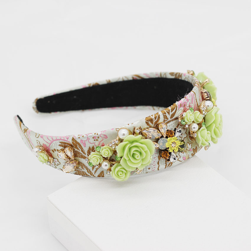 New Baroque Fashion Rhinestone Flower Geometric Headband Dance Show Catwalk Headband display picture 3