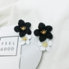 Accessory, long spray paint, universal earrings, simple and elegant design, flowered, wholesale
