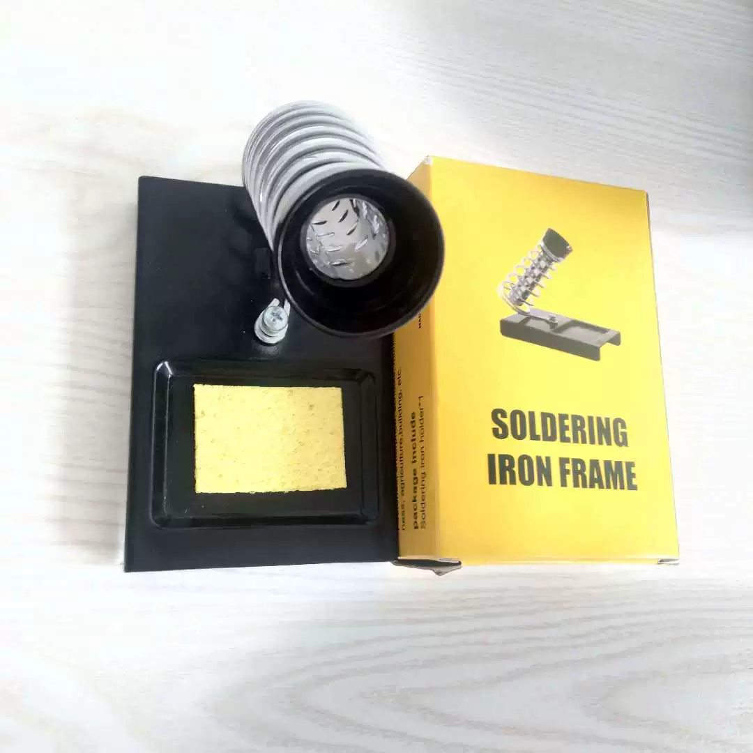 Рекламная цельнометаллическая подставка для паяльника, квадратная многофункциональная простая подставка для паяльника с упаковкой