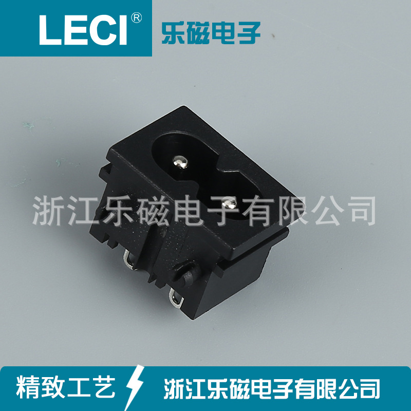 源厂批发电压稳定插座DB-8-4S1型黑色双孔250v稳定电源接线插座