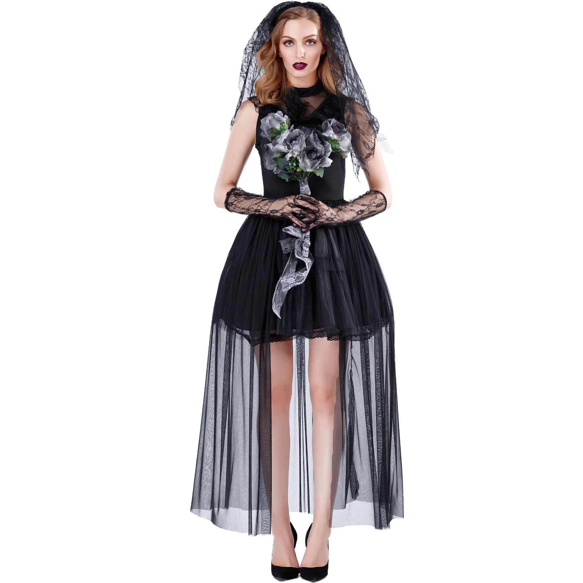 Halloween Costume Vampire Bride Dark Witch cosplay costume nihaostyles wholesale halloween costumes  NSMRP79099