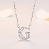 Wife's romantic travel same silver -plated DIY your name My surname 26 English letters and female necklaces