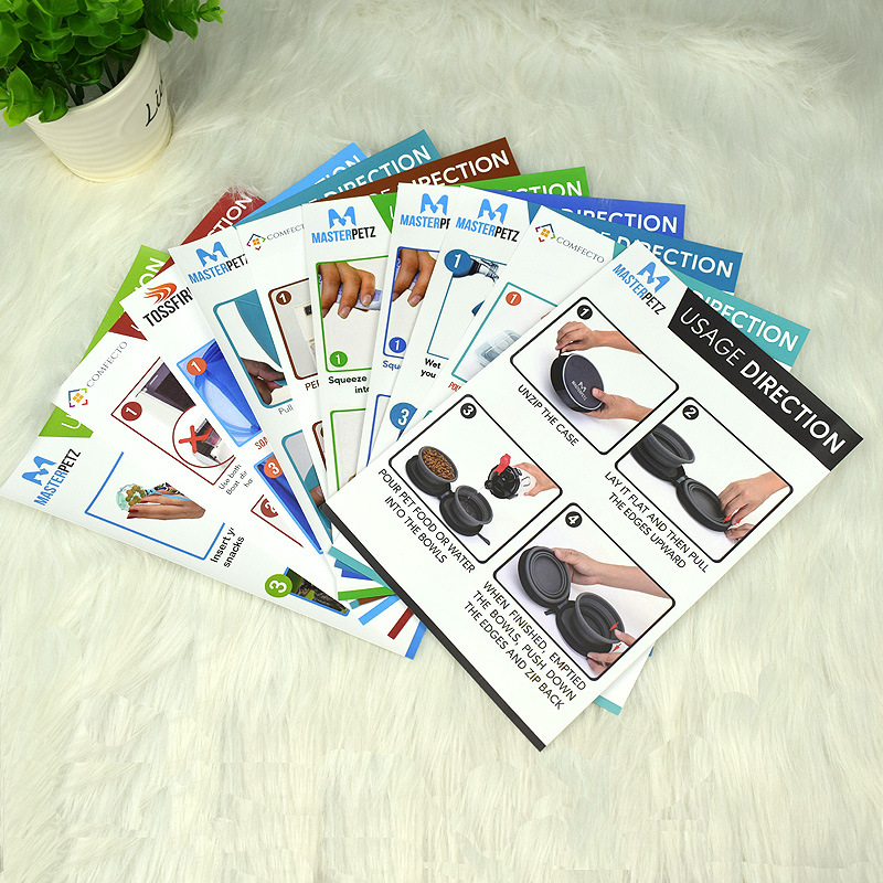 定制彩色印刷宣传单 A4A5A6铜版纸海报 二维码产品使用说明书