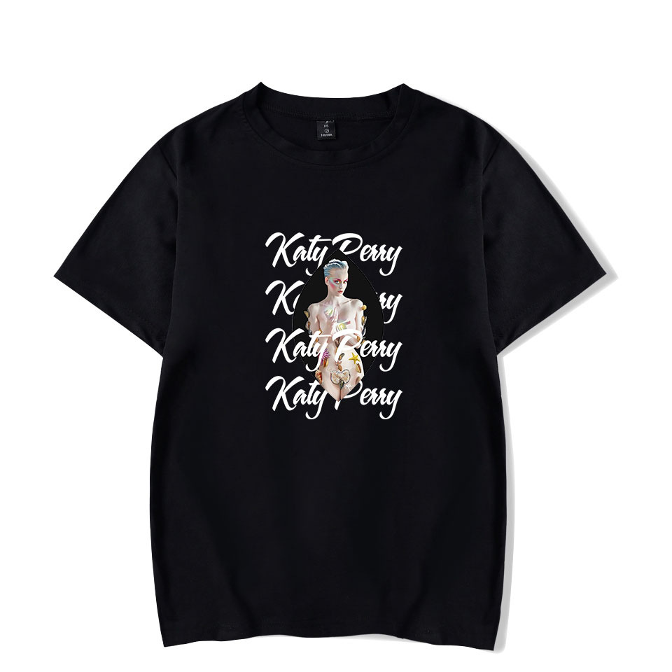 跨境欧美新款 Katy Perry凯瑟琳·伊丽莎白周边休闲短袖T恤潮