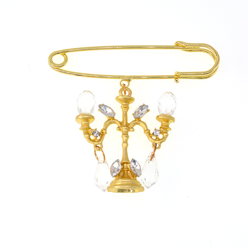 Baroque Crystal Chandelier With Diamond Brooch display picture 2