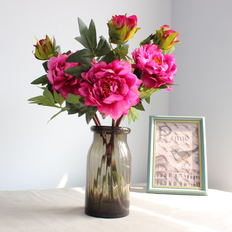 undefined2 Peony Stem Flower Artificial Flower Silk flower Spend eternity Decorative flowers background Cross border Sellingundefined