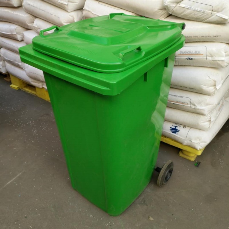 批发240升挂车桶 湖南福建240L户外塑料垃圾桶大号小区垃圾箱
